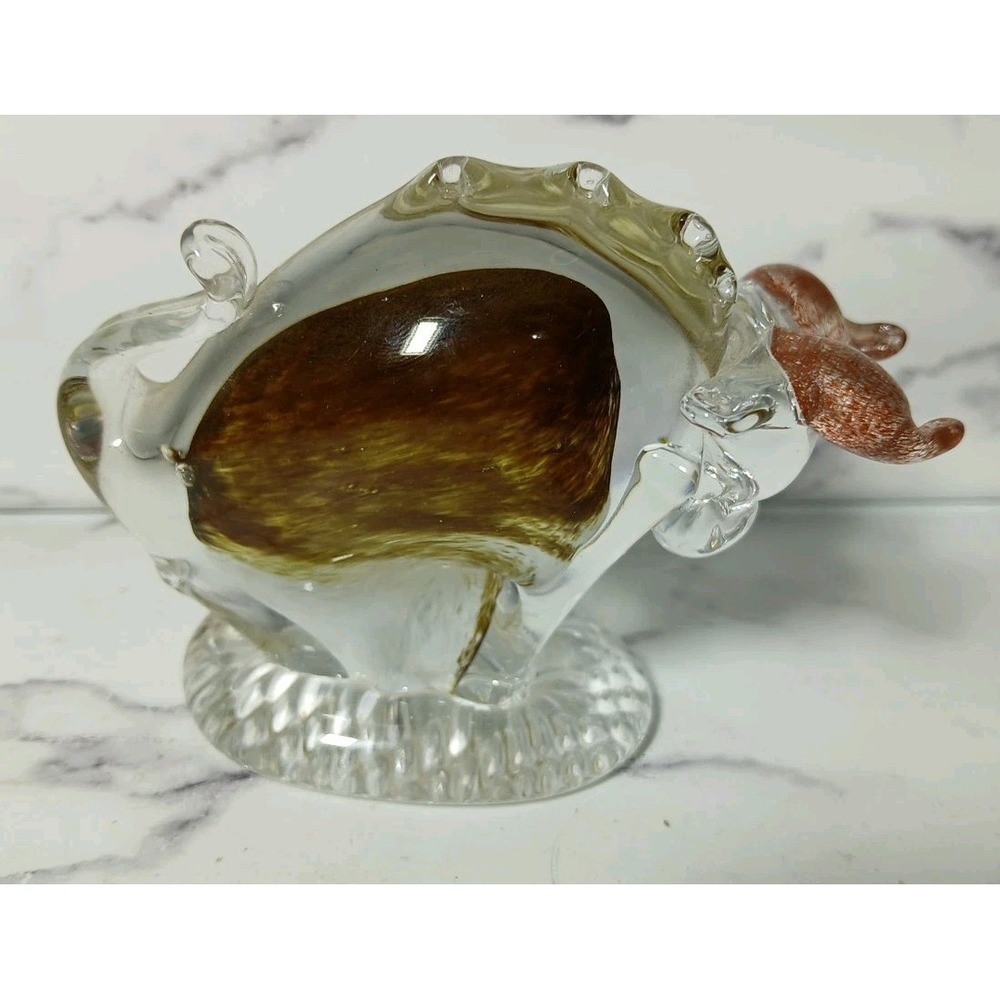 MCM Murano Glass Style Colored Art Glass BULL figurine